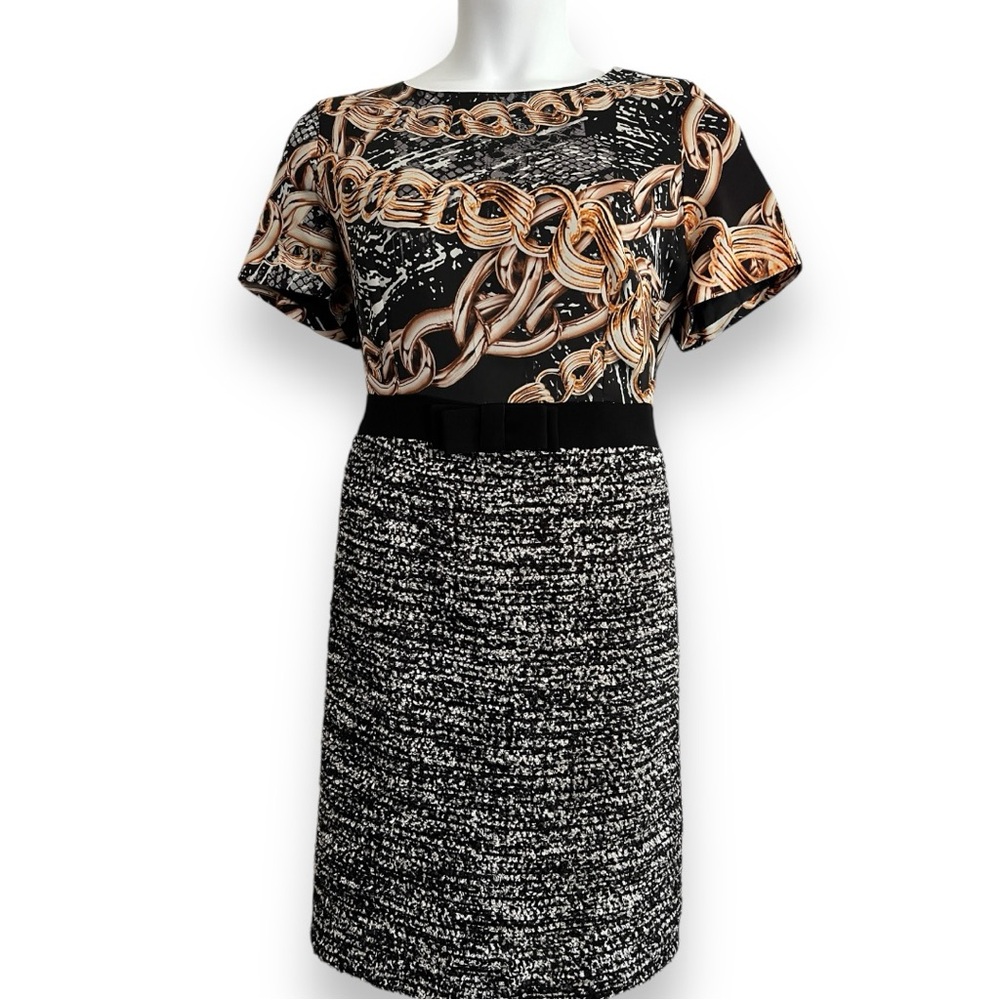 Weill Paris Mixed Fabric Sheath Dress Plus Size 16